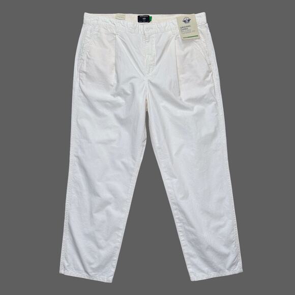 Dockers Original Chinos Relaxed Tapered Fit White Size 38x32 NWT $88 A75320004 - Picture 1 of 14